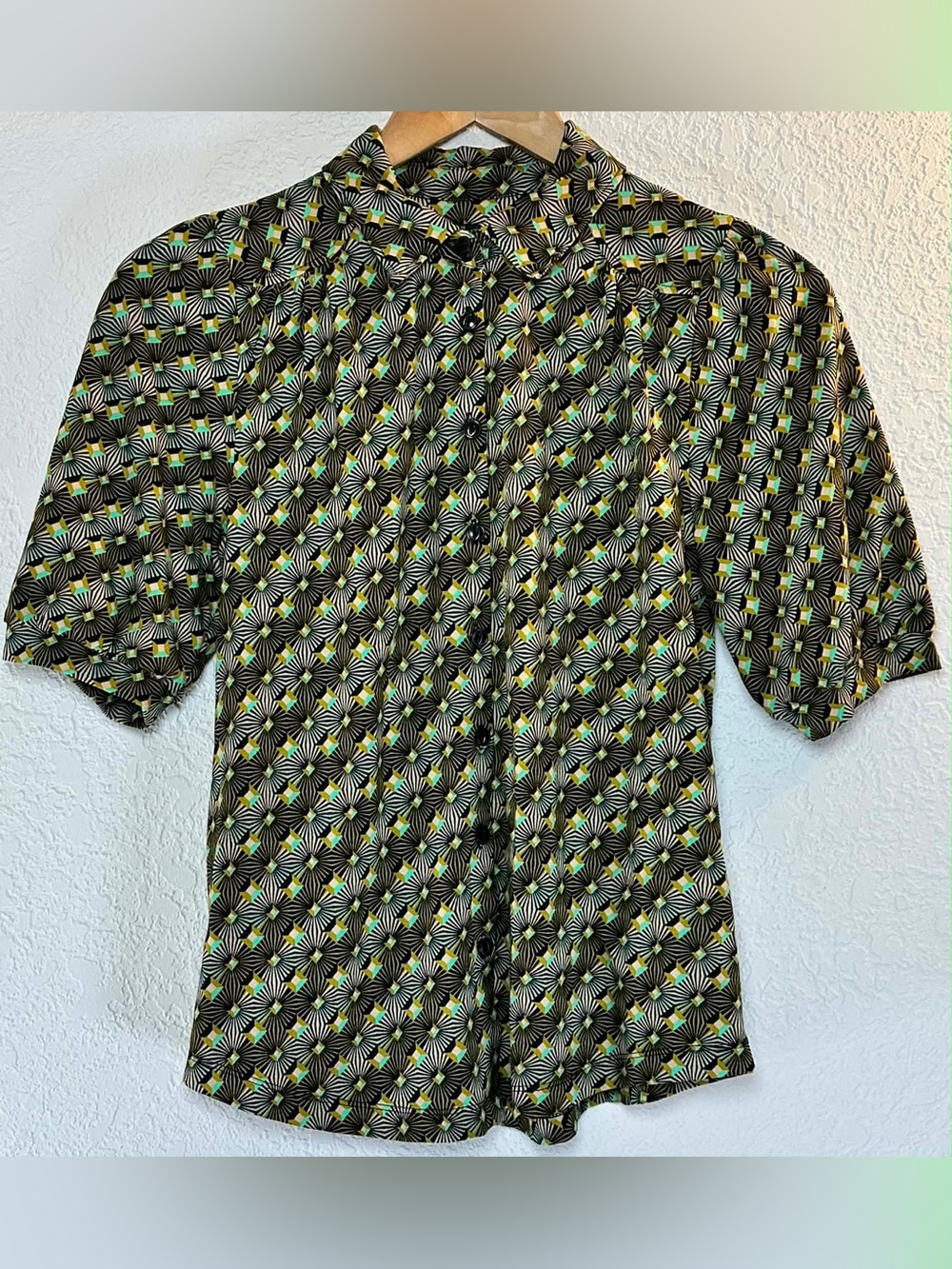 King Louie Retro Inspired Short-Sleeve Button-Down Shirt